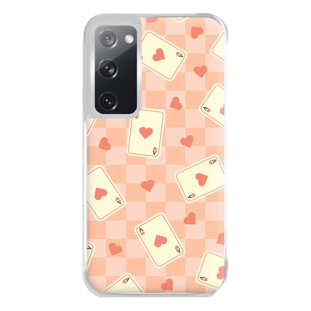 Cute Playing Cards And Hearts Pattern Galaxy S20FE Case