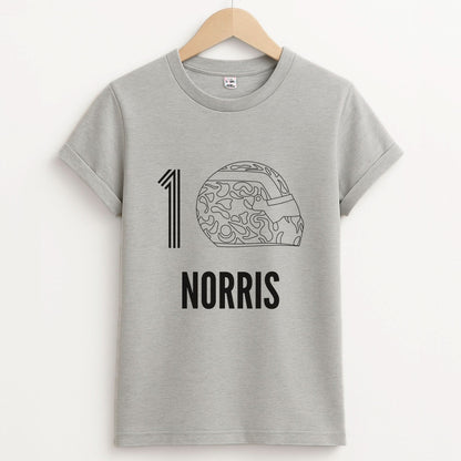 Norris Helmet 2026 Unisex Grey T-Shirt