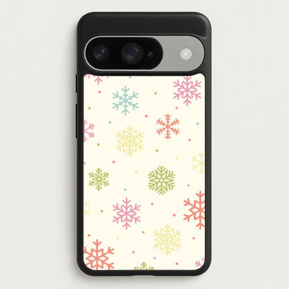 Pastel Snowflakes Pattern Google Pixel 10 / 10 Pro Case