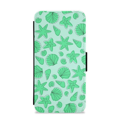 Seashells Pattern 4 Flip / Wallet Phone Case