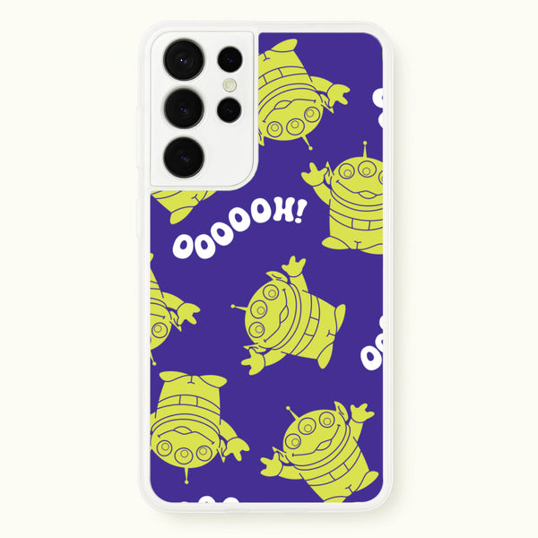 Toy Aliens Silhouette Pattern Galaxy S21 Ultra Case