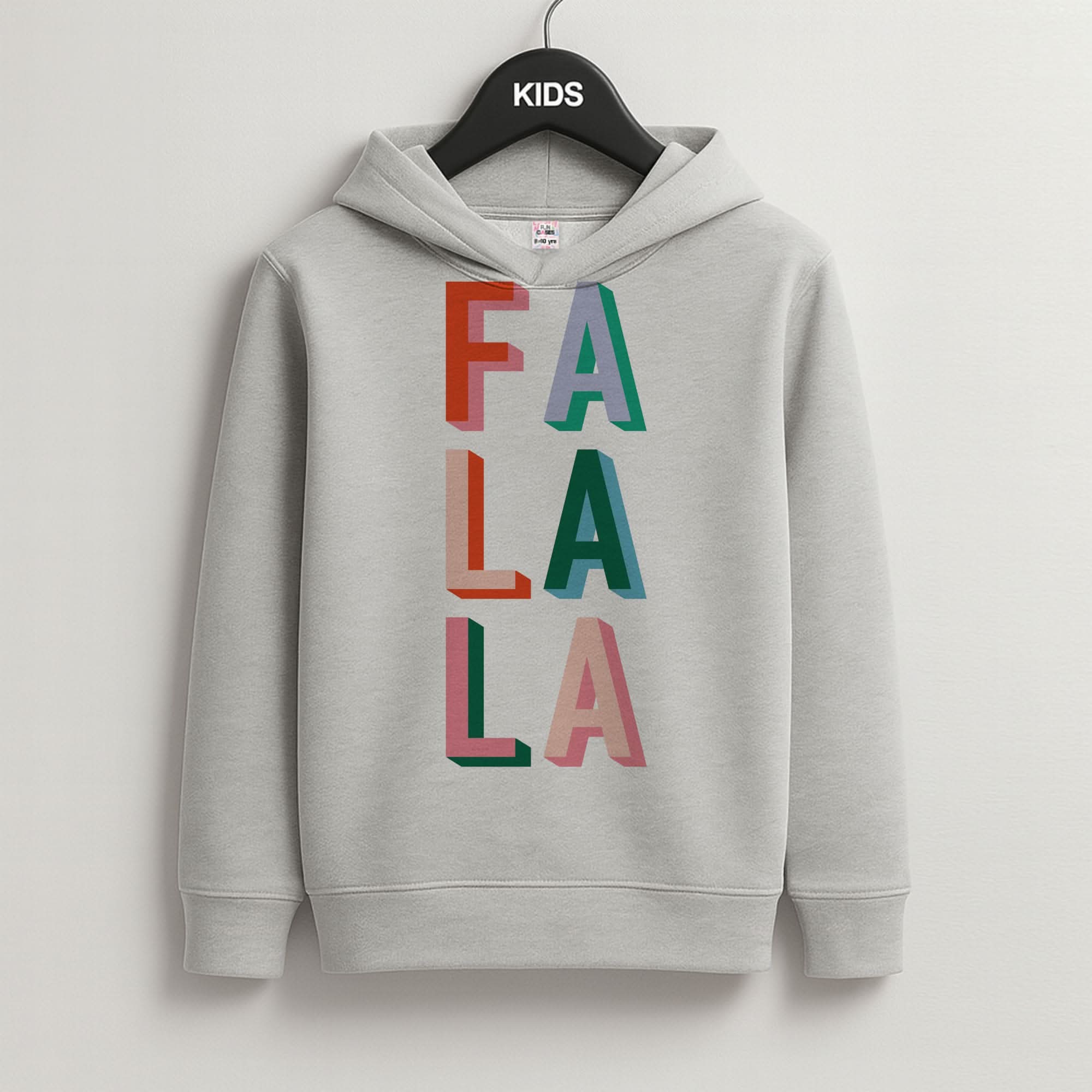 Colourful Falala Grey Kids Hoodie