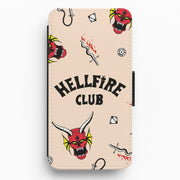 Hellfire Club Icons Collage Peach Flip / Wallet Phone Case 1