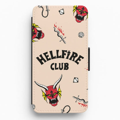 Hellfire Club Icons Collage Peach Flip / Wallet Phone Case