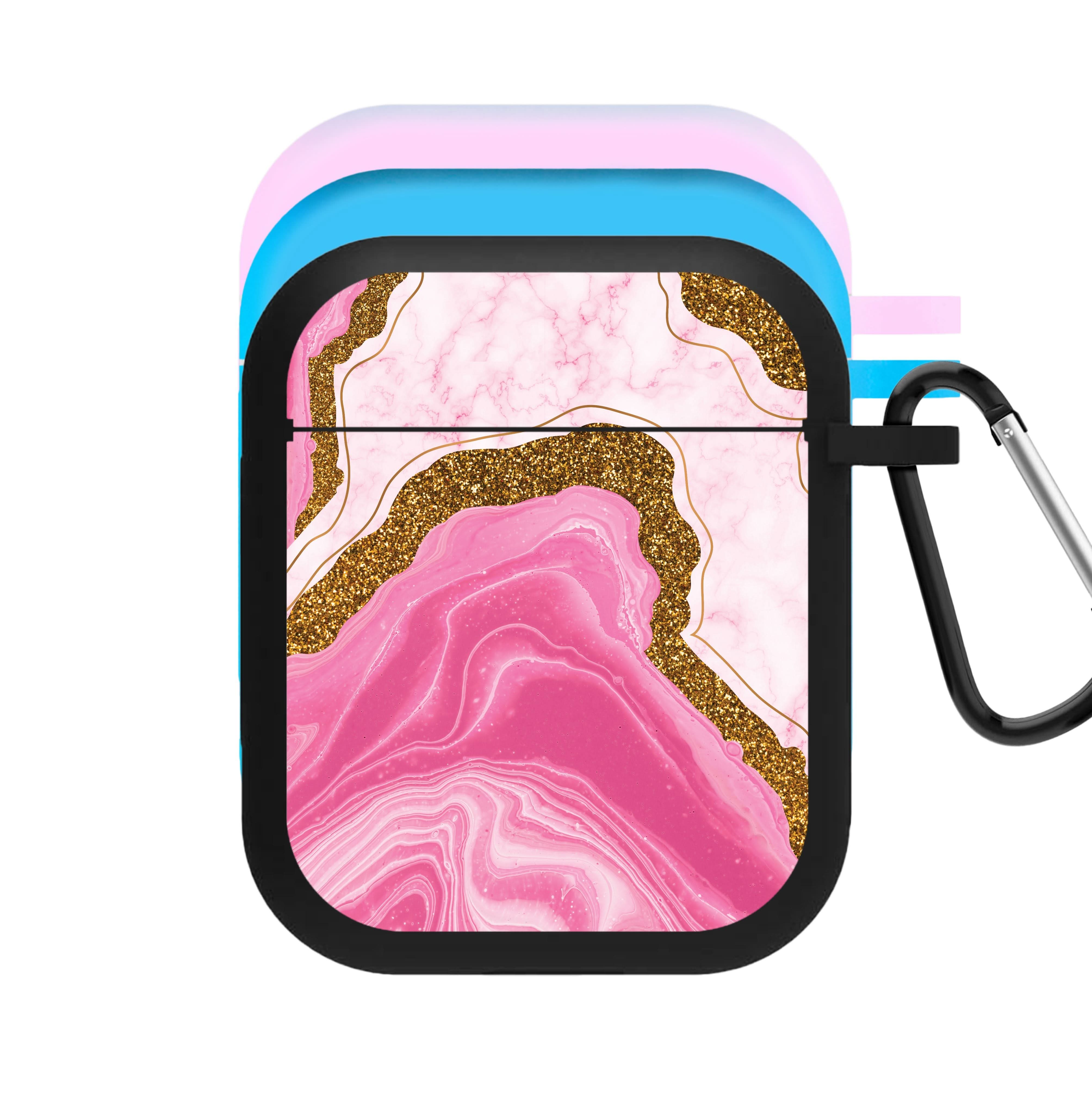 Marble Rock Veins And Glitter AirPods Case