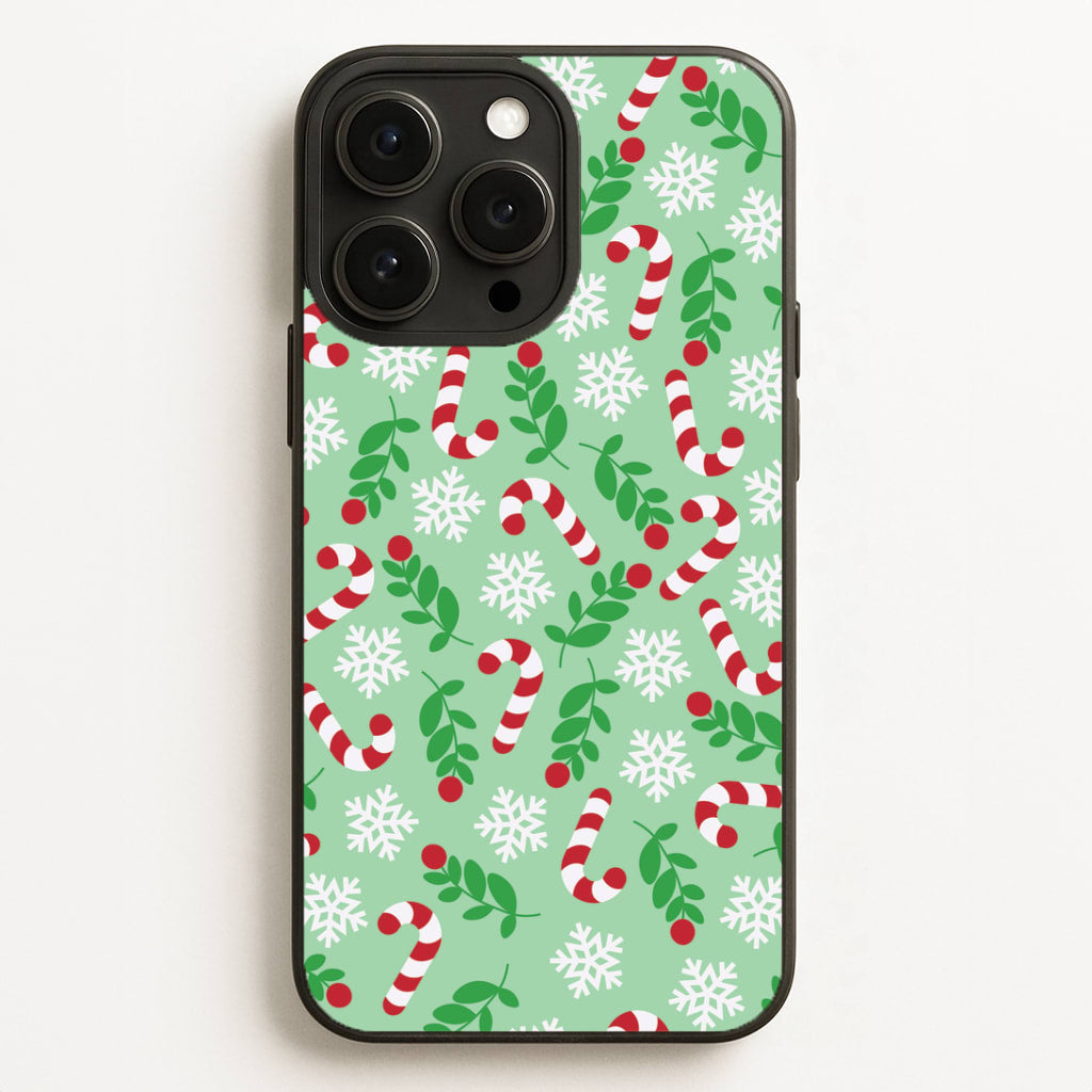 Snow Green Pattern Phone Case for iPhone, Samsung Galaxy and Google Pixel