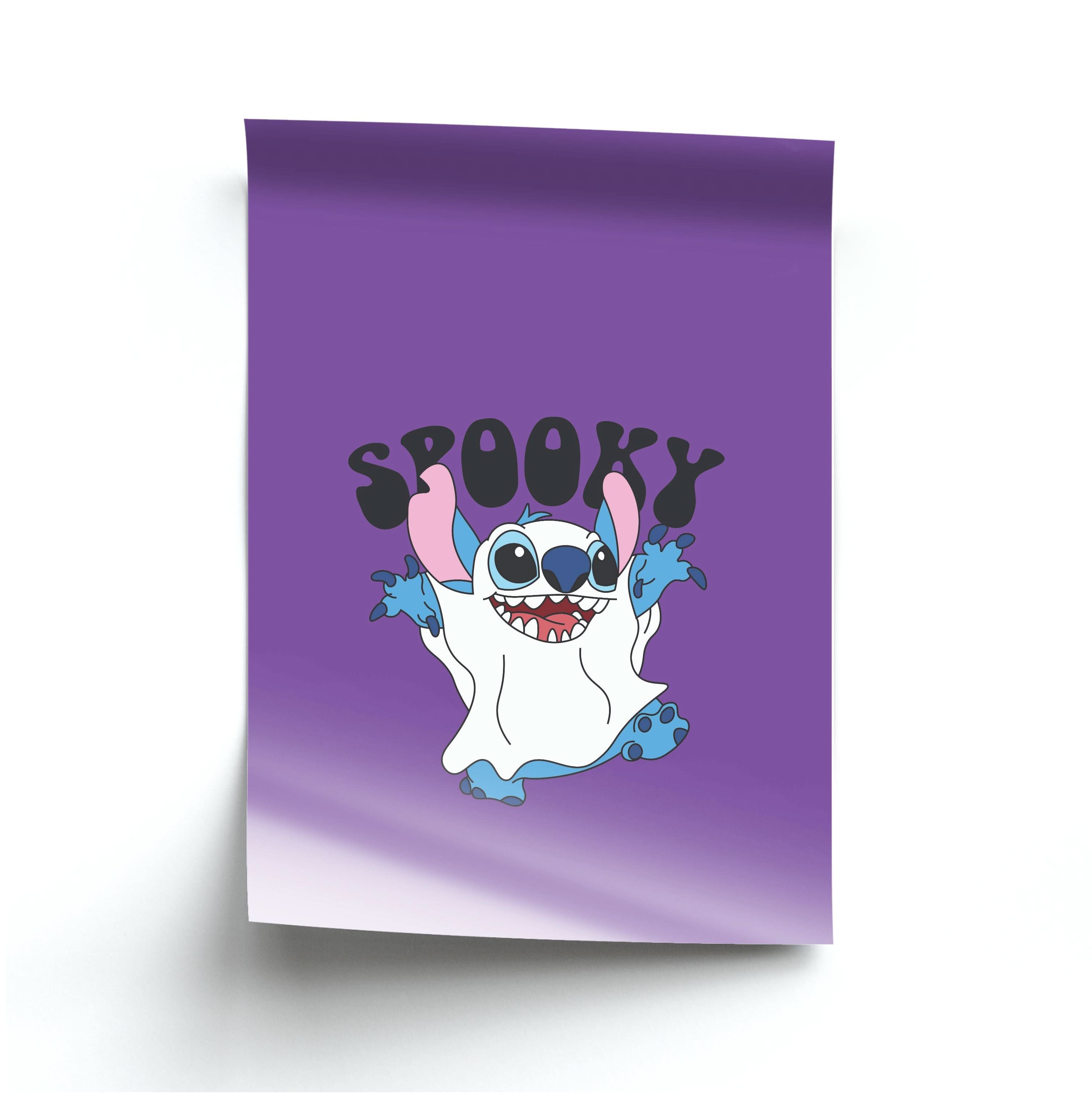 Spooky Cute Blue Alien Poster