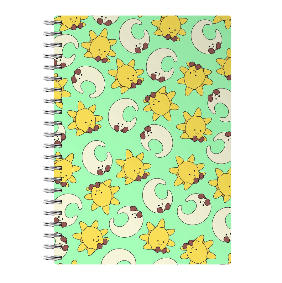 Stars And Moon Pattern - Plushy Notebook