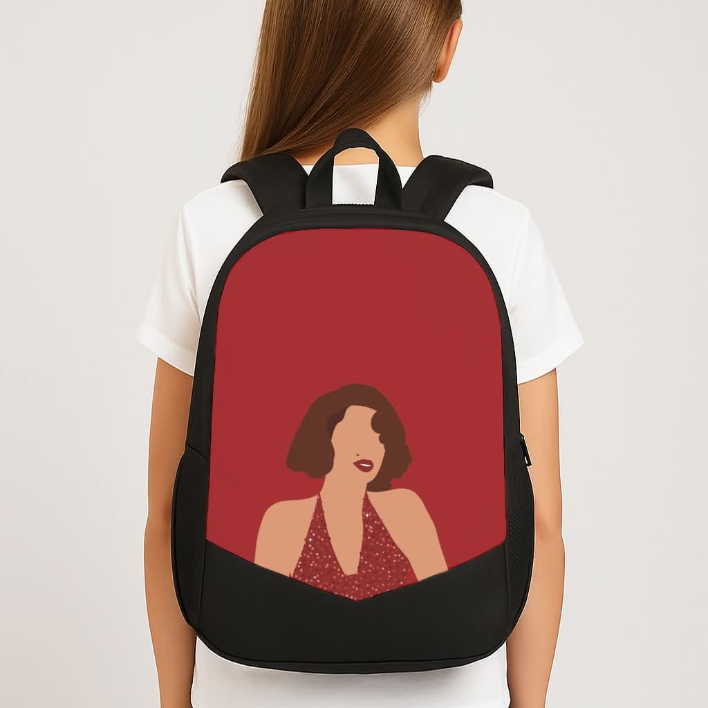 Red Sparkly Dress School Bag