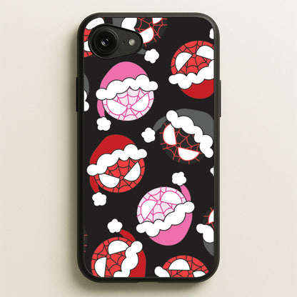 Spider Heroes Christmas Pattern iPhone 16e Case