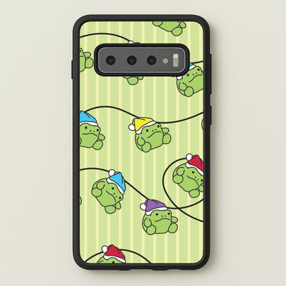 Christmas Frog Plush Fairylights Pattern Galaxy S10 Plus Case