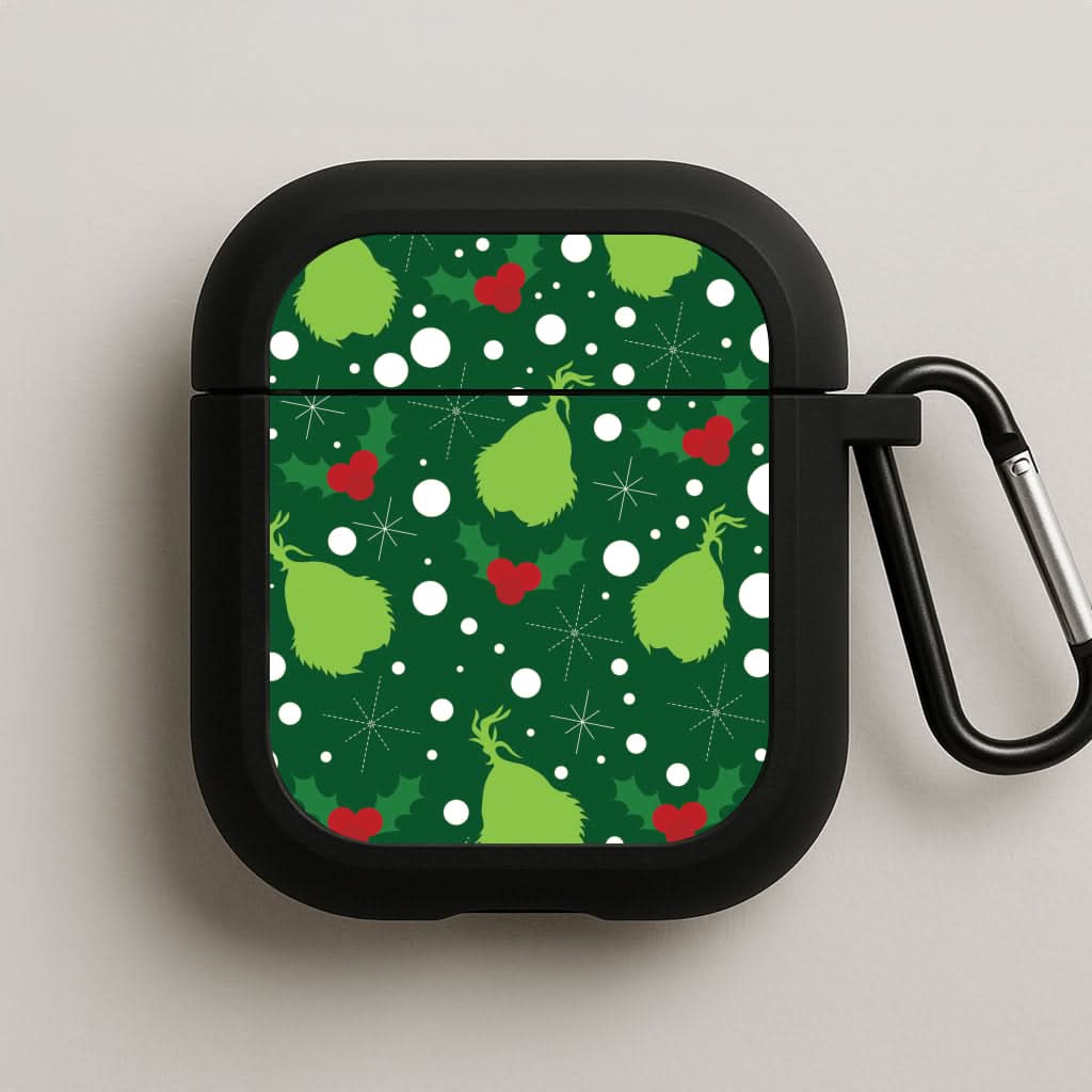 Green Creature Christmas Pattern AirPods Case