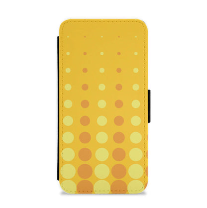 Yellow And Orange Dots Abstract Pattern Flip / Wallet Phone Case
