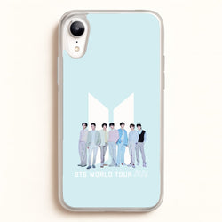 K-Pop Band Tour Pastel Blue iPhone XR Case