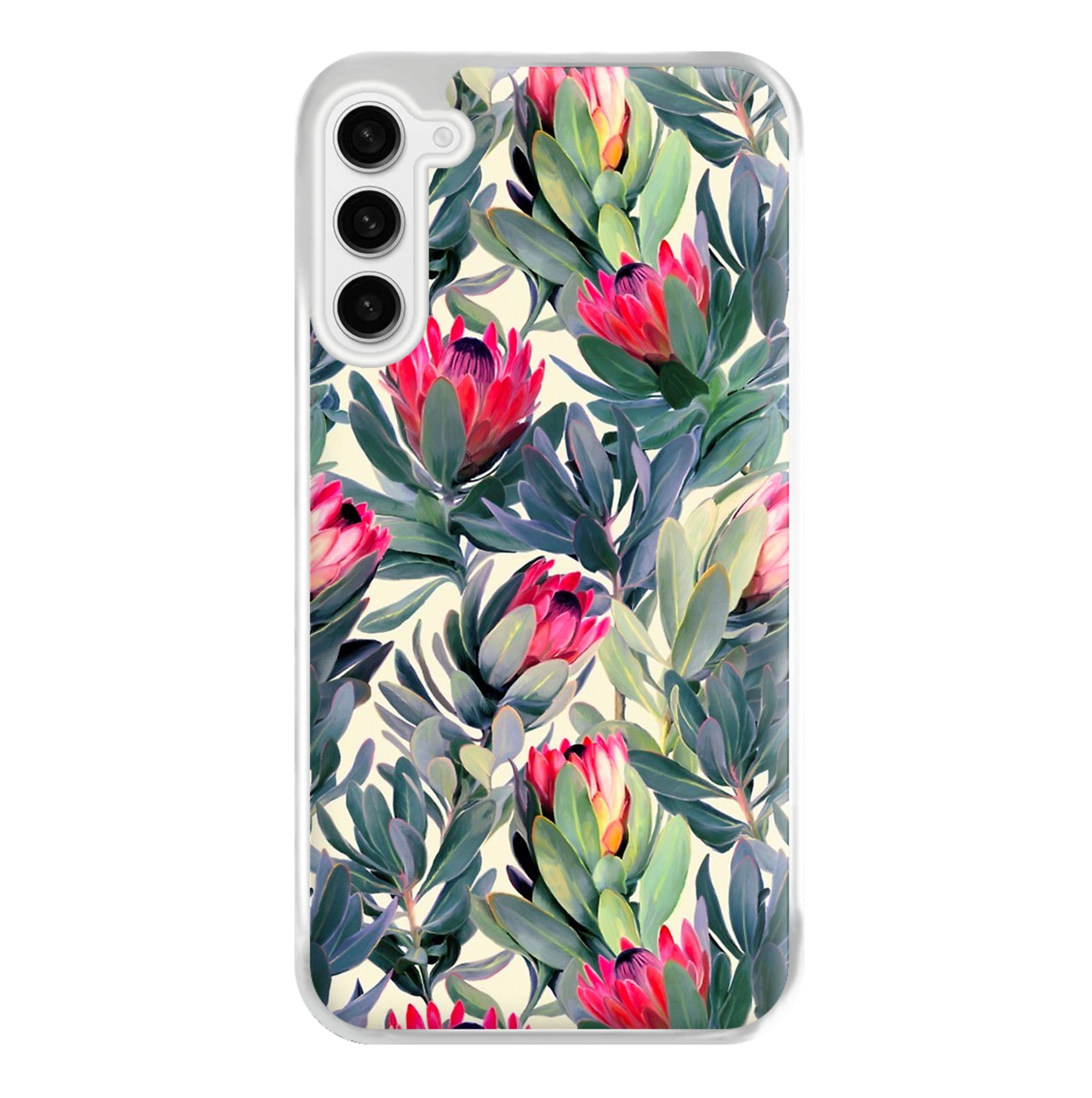 Painted Protea Pattern Phone Case