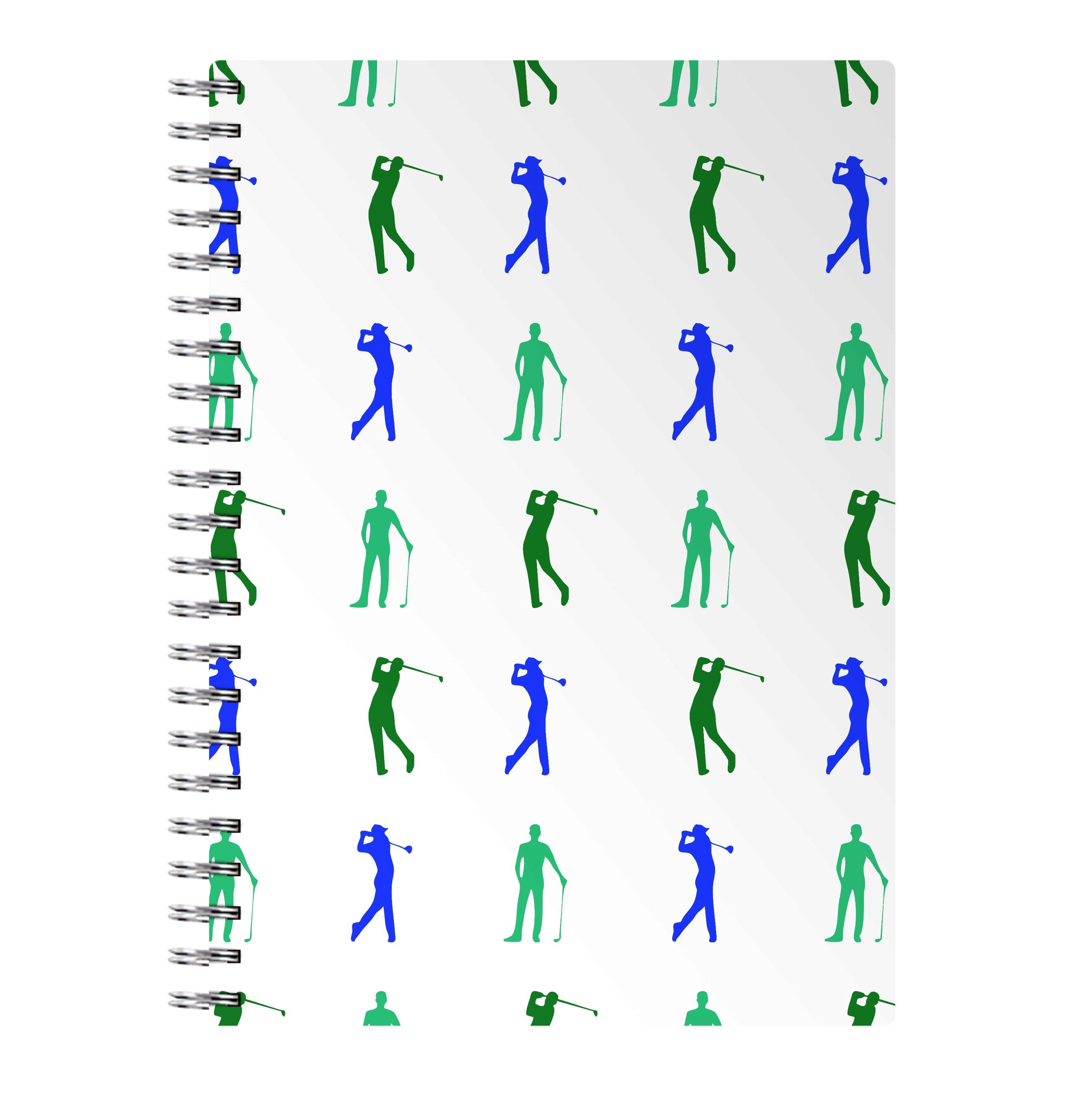 Golfer Silhouettes Pattern Notebook