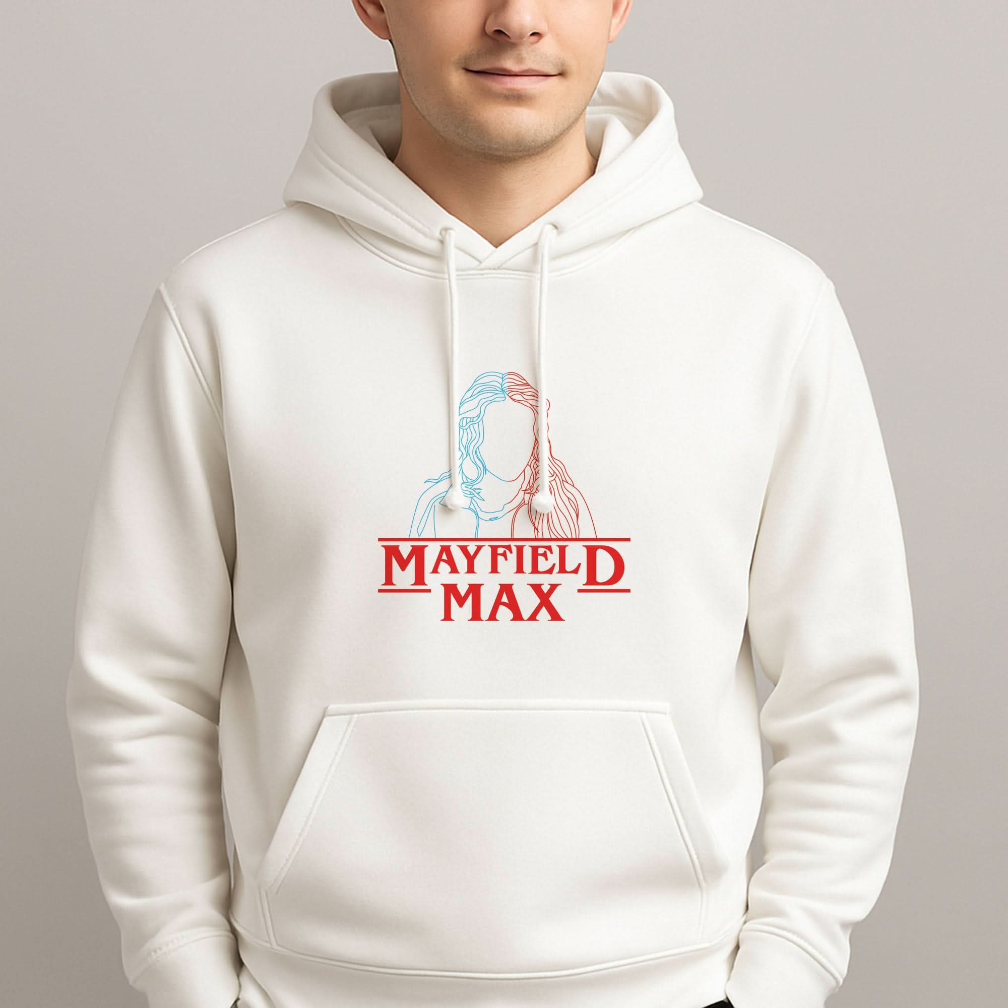 Blue And Red Max Mens Hoodie