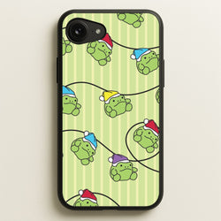 Christmas Frog Plush Fairylights Pattern iPhone 16e Case