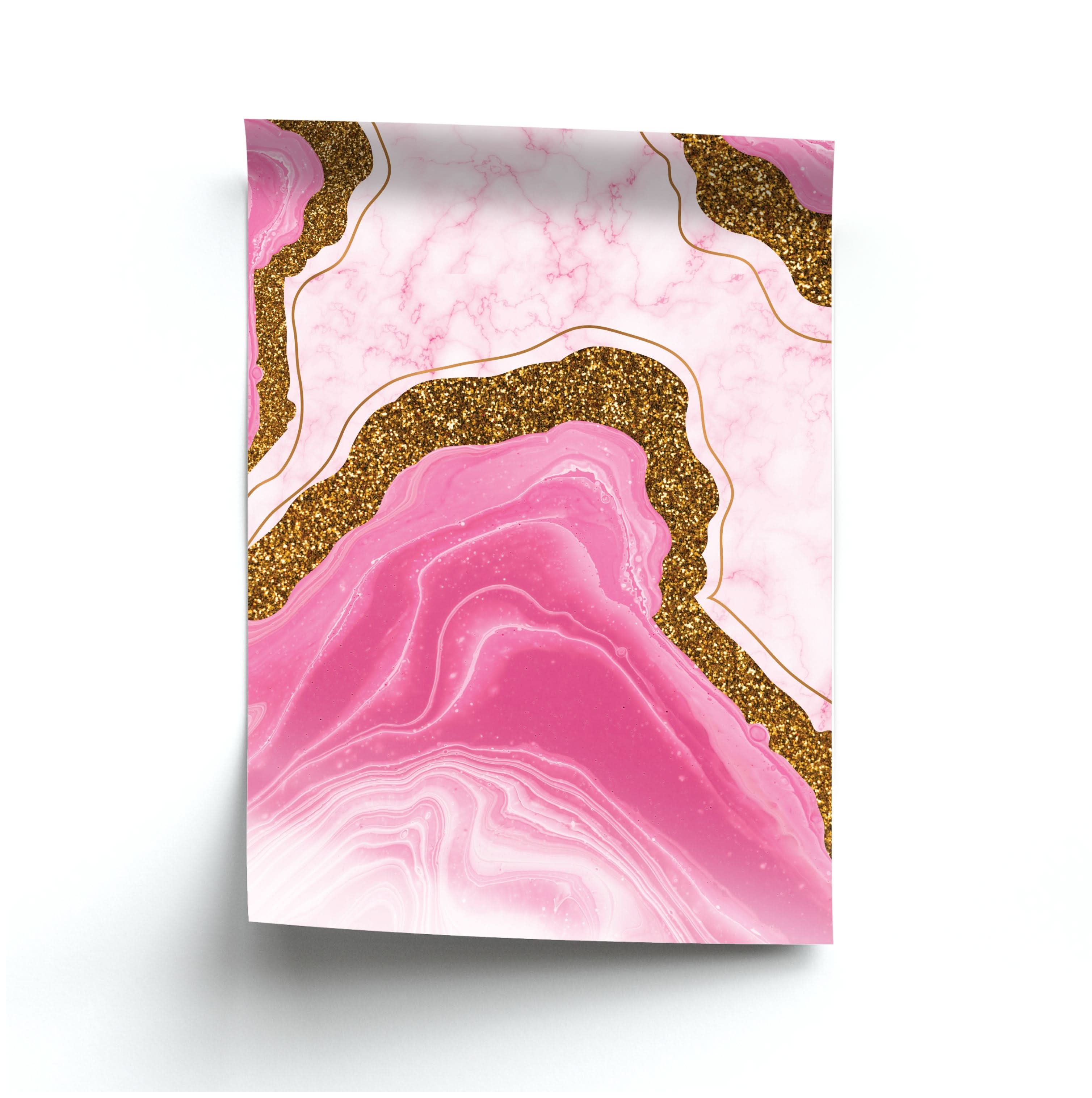 Marble Rock Veins And Glitter Poster