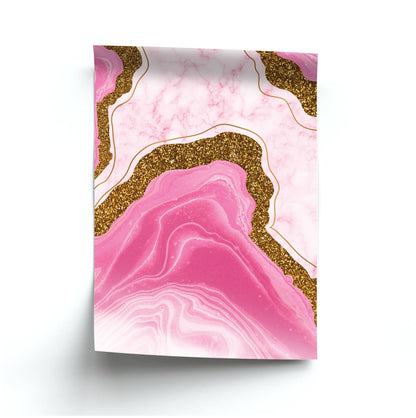 Marble Rock Veins And Glitter Poster