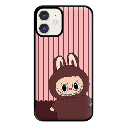 Stripey Cute Brown Monster iPhone 12 / 12 Pro Case