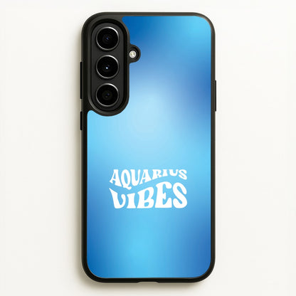 Aquarius Vibes Gradient Zodiac Galaxy A56 Case