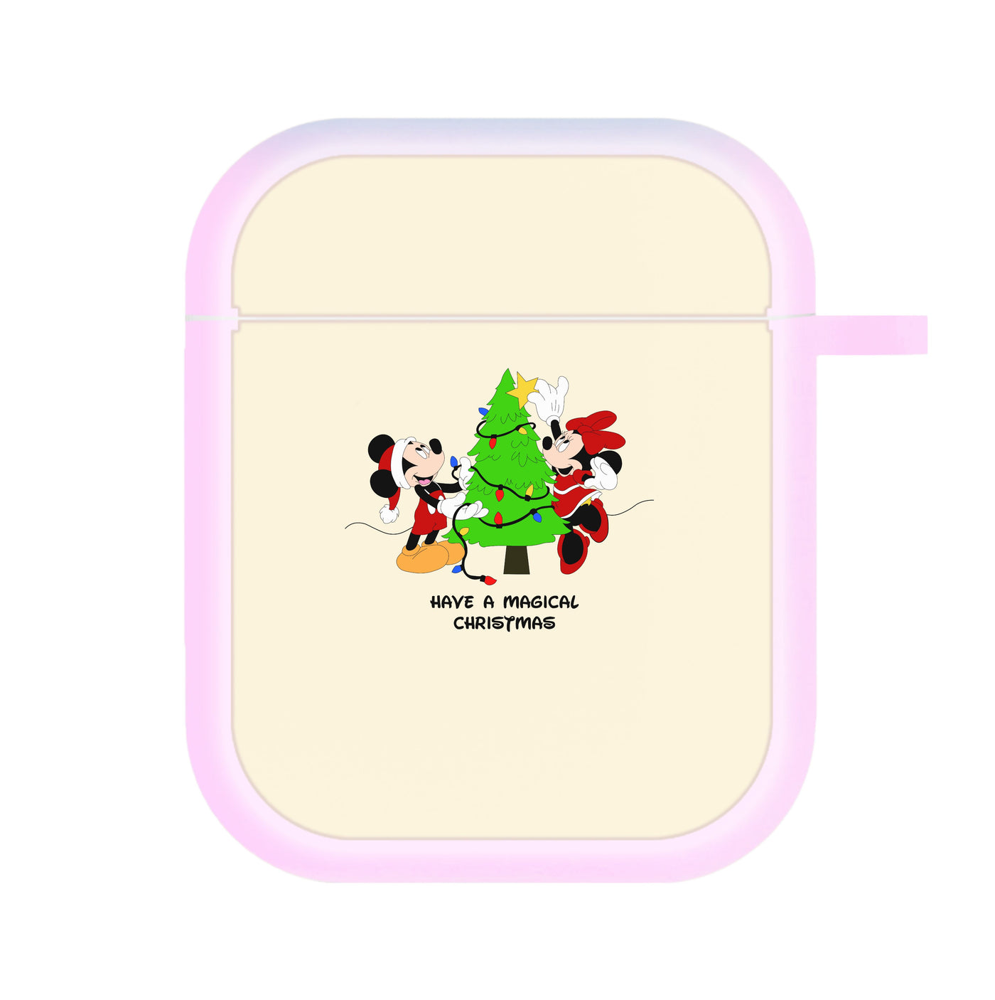 Festive Mickey And Minnie Mouse - Christmas  AirPods Case