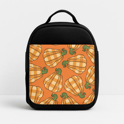 Tartan Pumpkins Pattern Insulated Lunch Bag