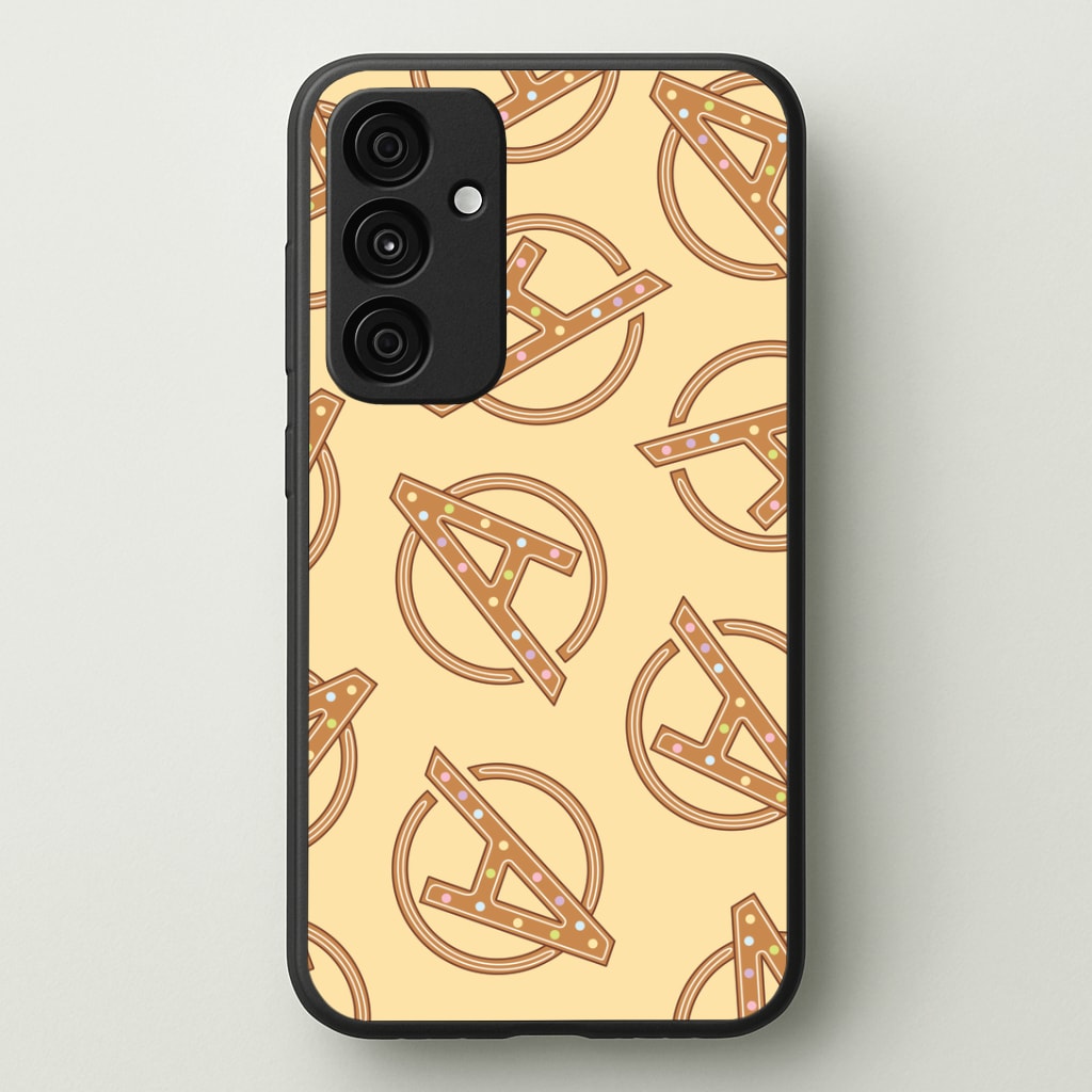 Superhero Team Gingerbread Pattern Galaxy A35 Case