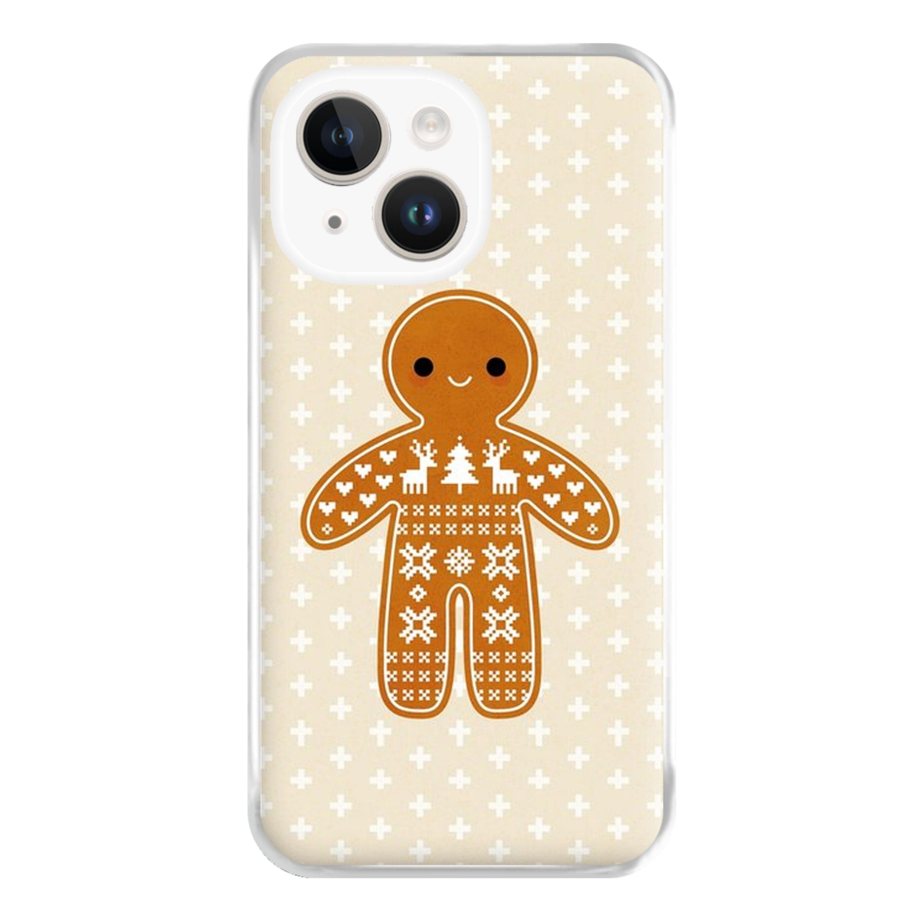 Christmas Jumper Pattern Gingerbread Man Phone Case