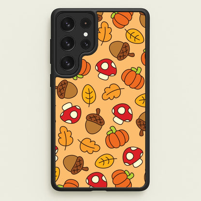 Cartoon Autumn Icons Pattern Galaxy S23 Ultra Case