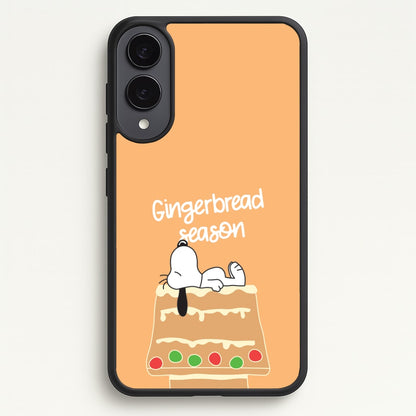 Cartoon Beagle Gingerbread House Galaxy S25 Edge Case