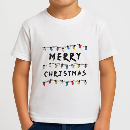 Merry Christmas String Lights Boys T-Shirt