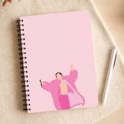 Harry Pink Coat  Notepad
