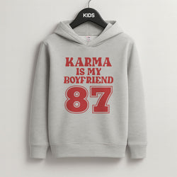Karma Is My Boyfriend Grey Kids Hoodie
