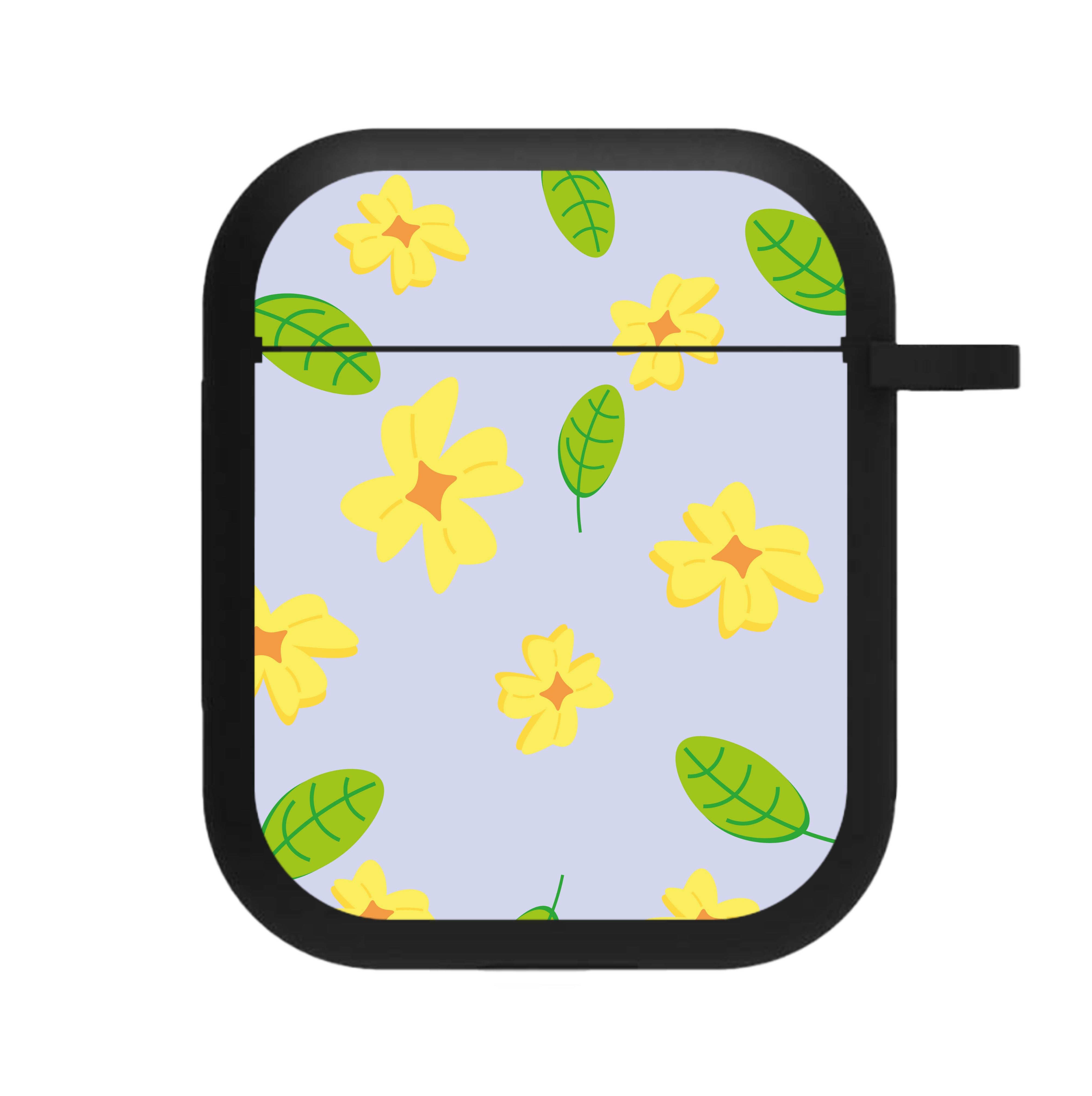 Yellow And Green Pattern - Floral AirPods Case