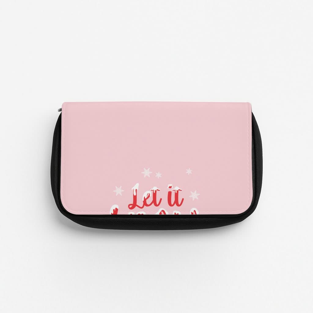 Let It Snow Snowflakes Pencil Case