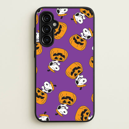 Cartoon Beagle Pumpkin Pattern Galaxy A54 Case