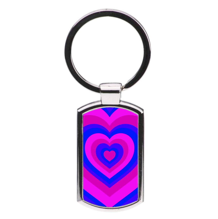 Bisexual Pride Heart Luxury Keyring