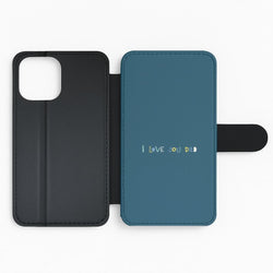 I Love You Dad Scribbles Flip Phone Case