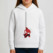 Gray Hanging Spider Hero Kids Hoodie 3