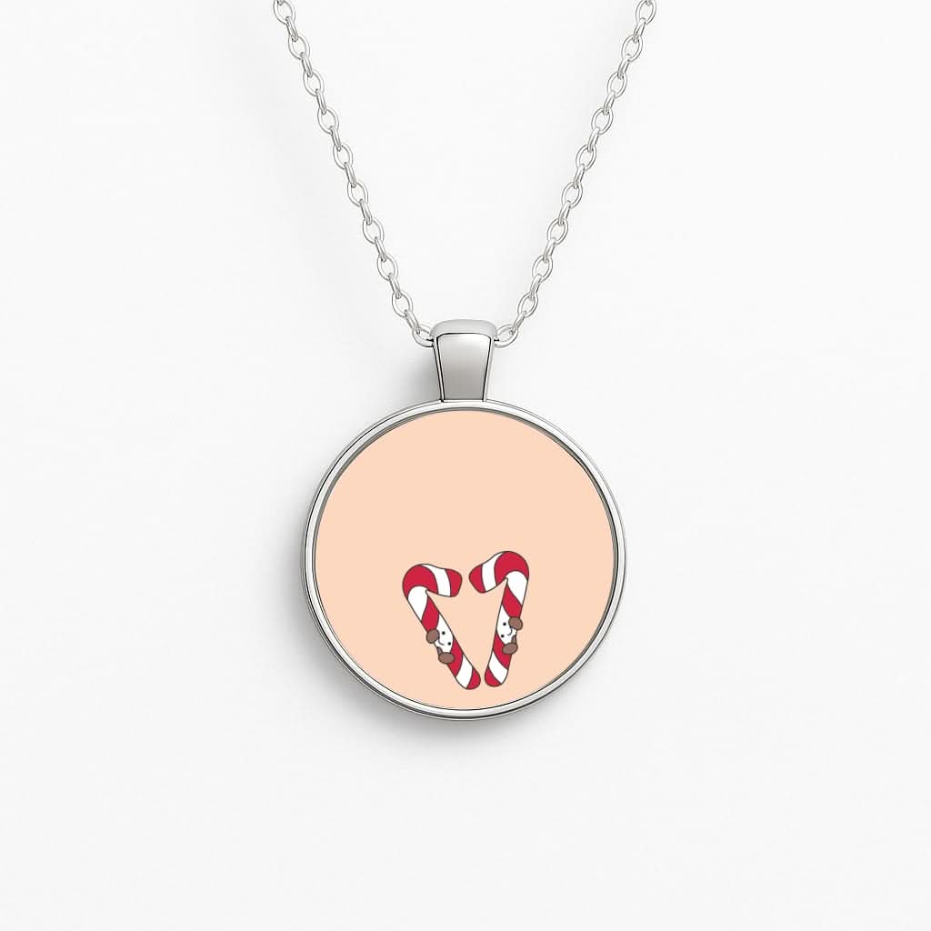 Christmas Candycane Plushies Necklace