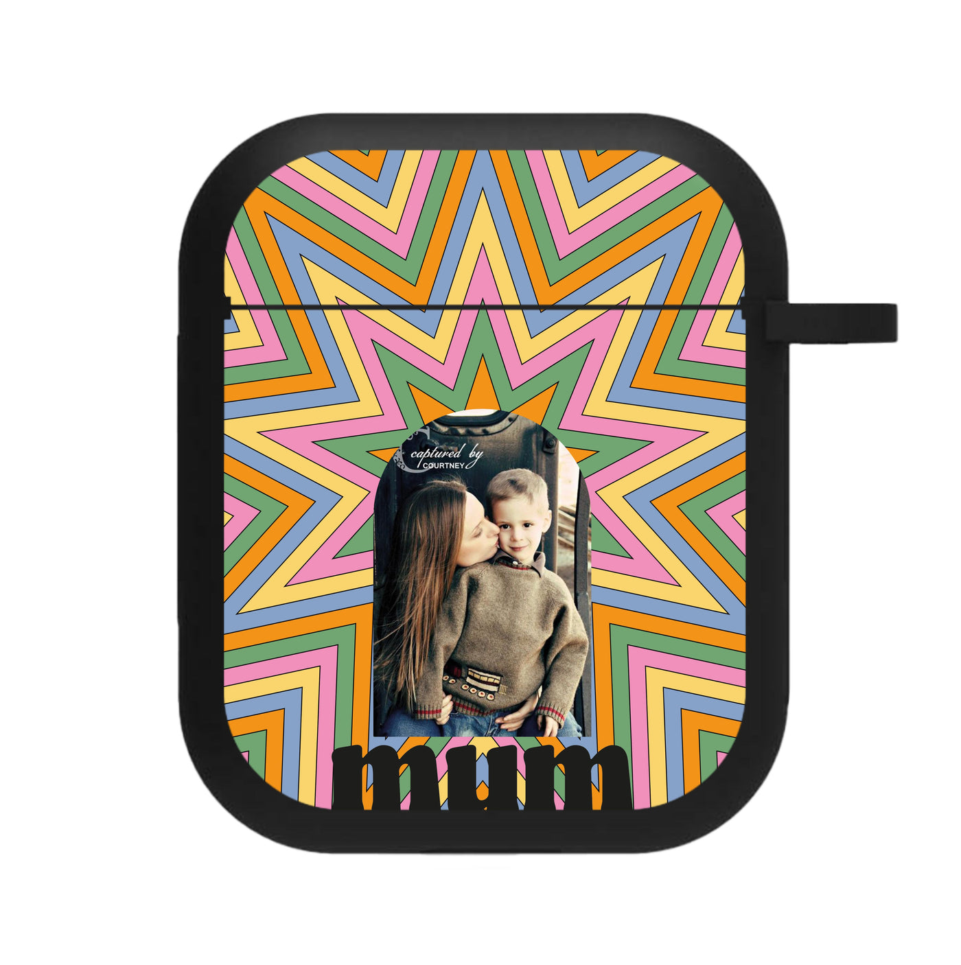 Retro Pattern - Personalised Mother's Day AirPods Case
