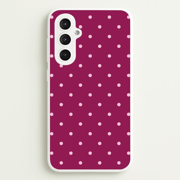 Raspberry Polka Dots Galaxy S23FE Case