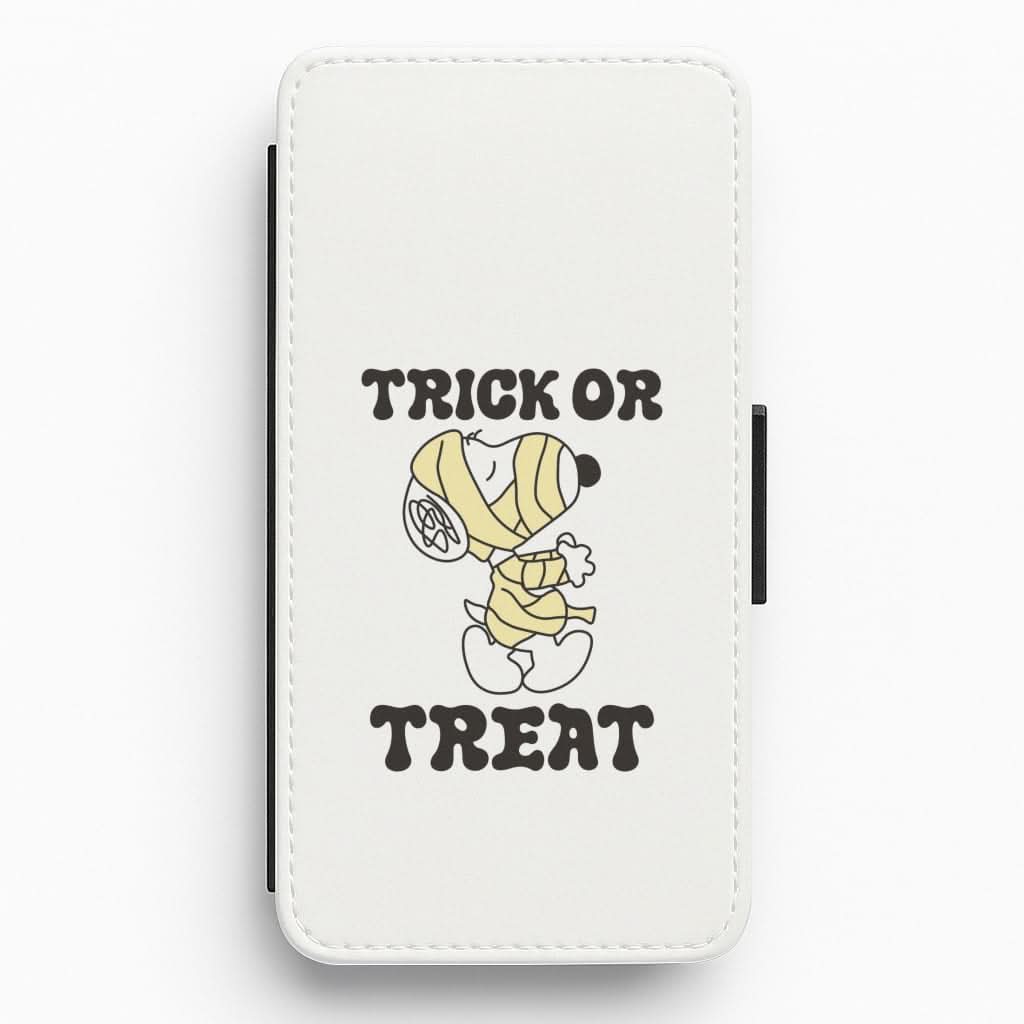 Trick Or Treat Cartoon Beagle Flip / Wallet Phone Case