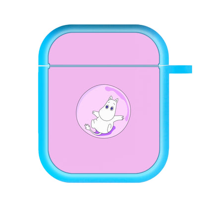 Moomin In A Pink Bubble  AirPods Case