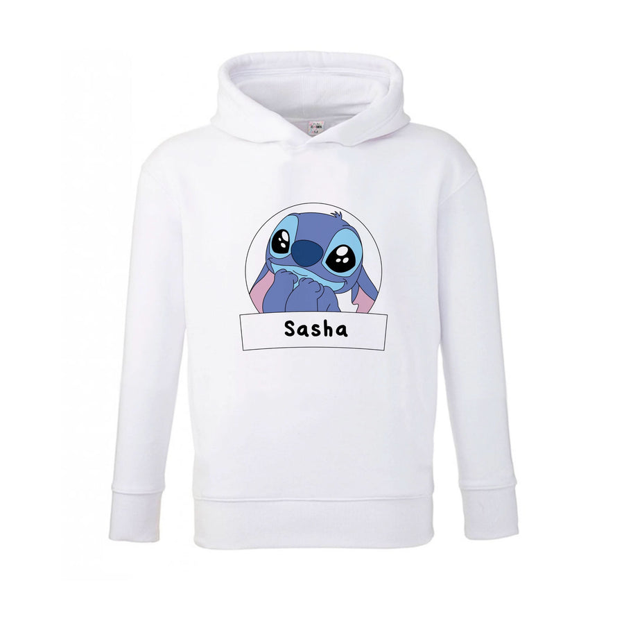 Personalised Cute Blue Alien  Kids Hoodie