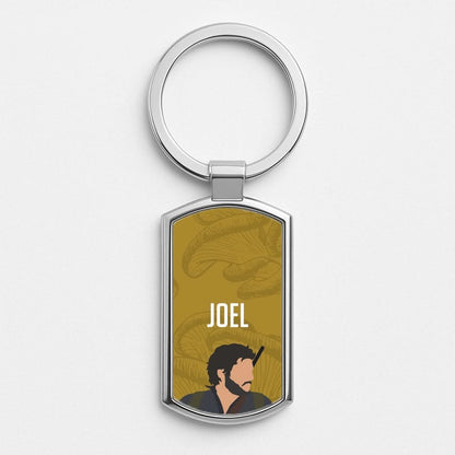 Joel Mushroom Pattern Silver Metal Keyring
