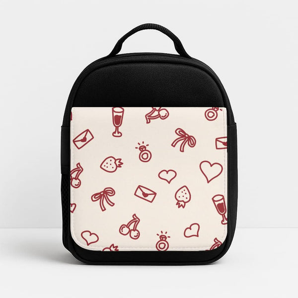 Valentines Doodles Insulated Lunch Bag