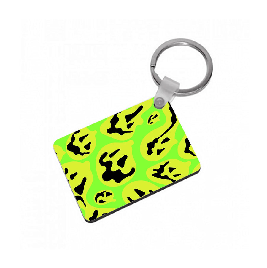 Green Pumpkin Pattern Keyring